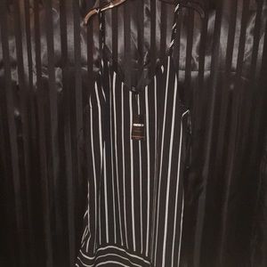 Black spaghetti strap Tunic